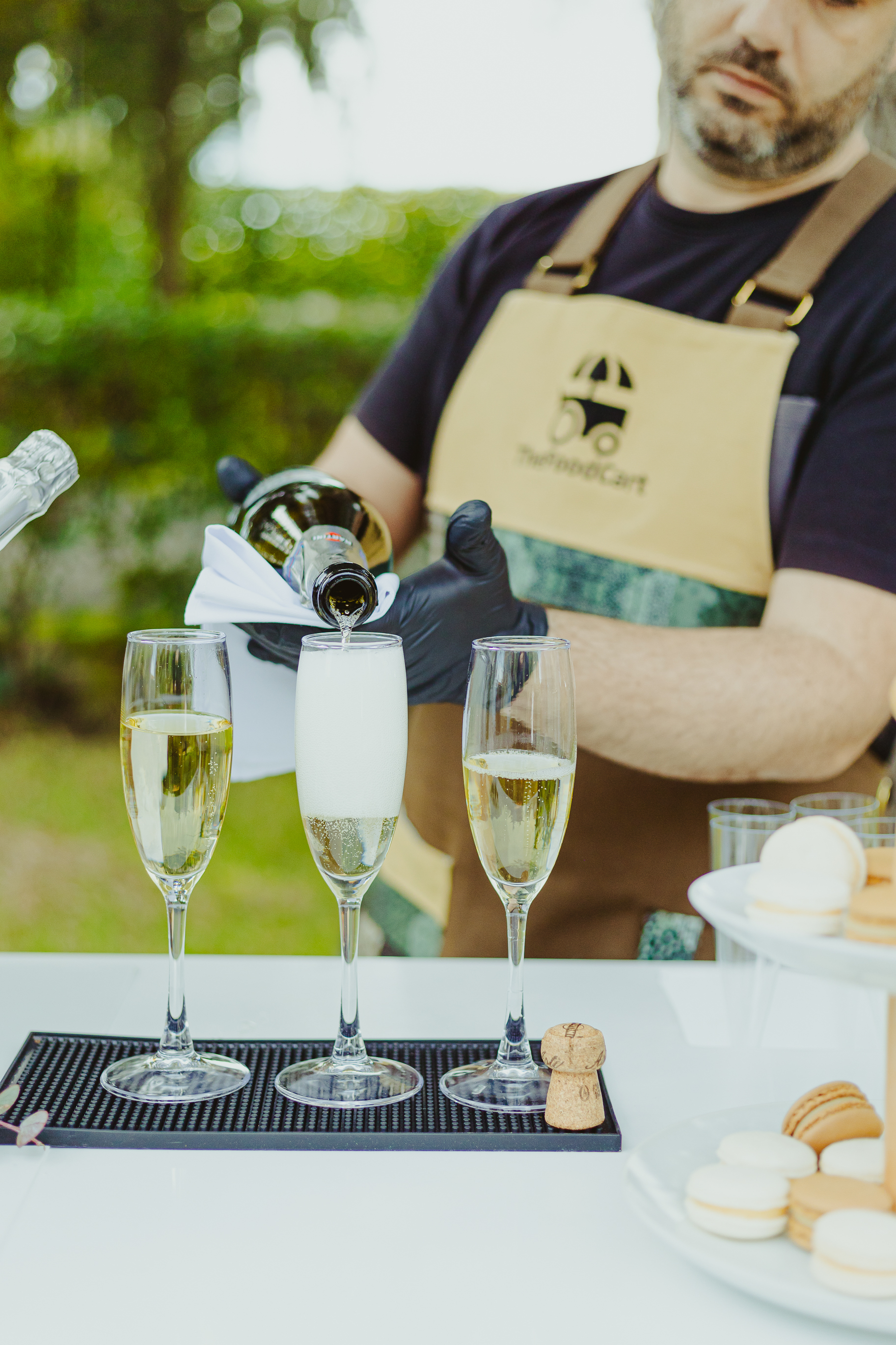 champagne mobile cart